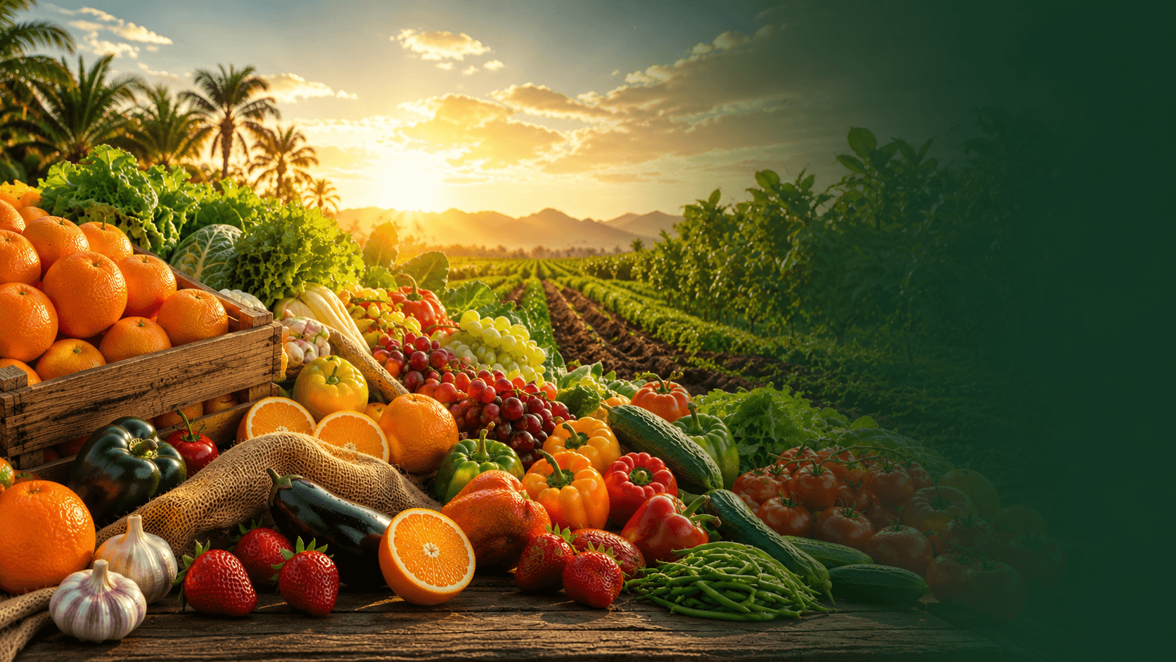 Fresh Egyptian fruits and vegetables